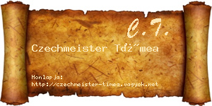 Czechmeister Tímea névjegykártya