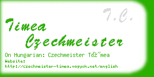 timea czechmeister business card